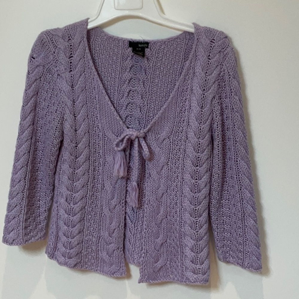Kenzie lilac knit cardigan size medium (3 for $15 item)